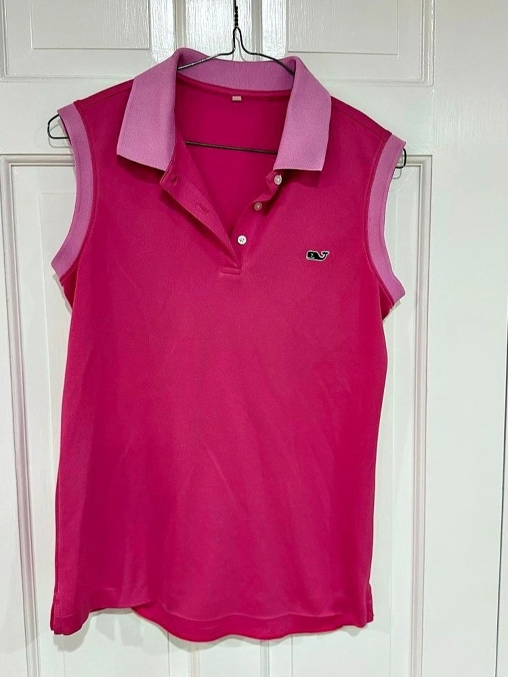 Vineyard Vines Pink Sleeveless Polo Top Like New Medium